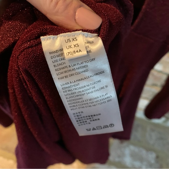 Free People | Wildest Dreams Mini Sweater Dress in Wine - Picture 16 of 16